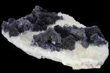 Stepped, Purple Fluorite on Quartz - China #96054-1